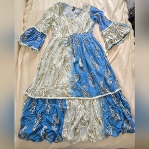 Anthropologie Boho Maxi By ME 2 Magic Sz LRG